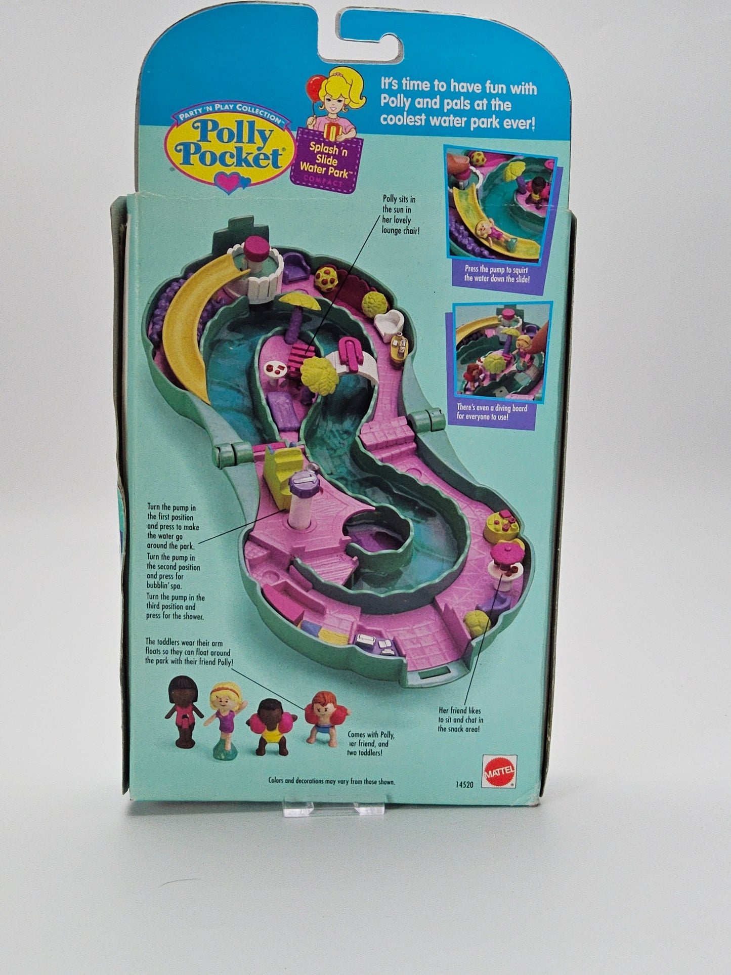 Polly pocket splash and slide compact sealed in original packaging