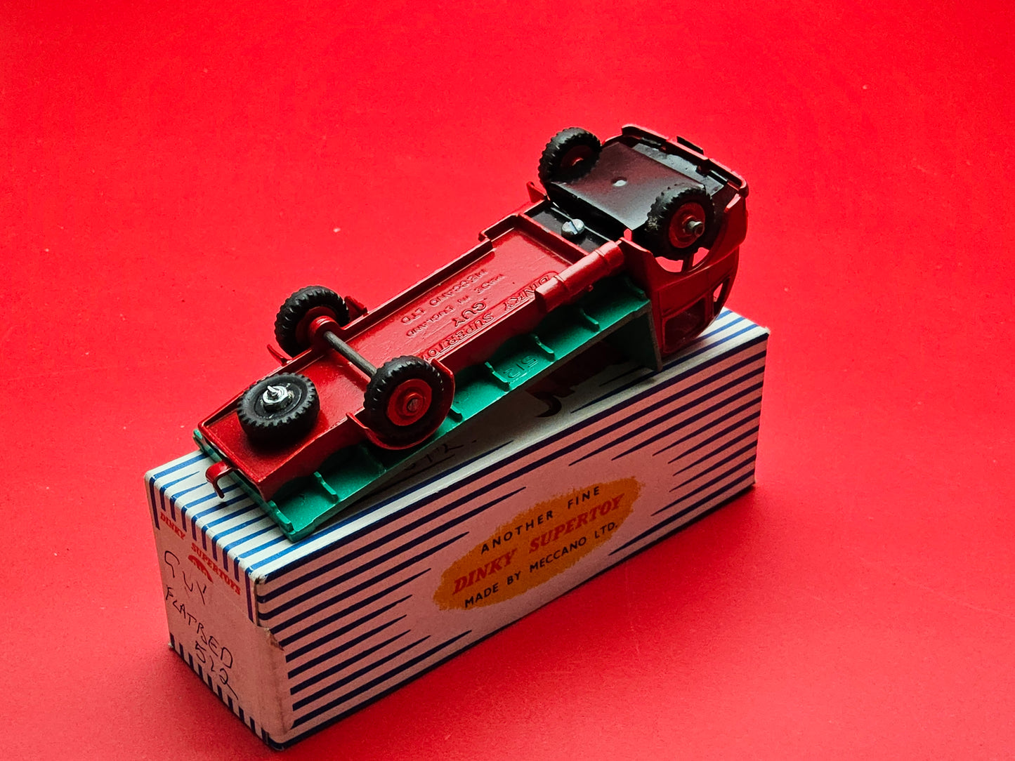 Dinky model #512 guy flatbed truck with a box (not correct)