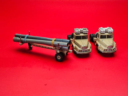 Saharien pipe truck cab x2, trailer x1, pipes x3