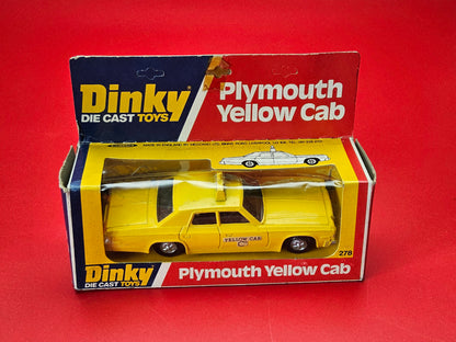 Dinky #278 plymouth yellow cab sealed