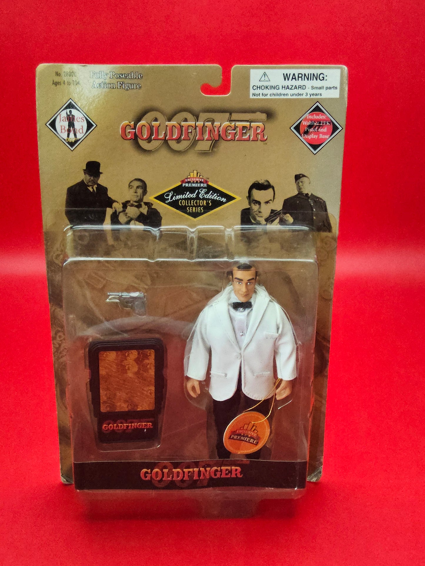 Exclusive premiere limited edition gold finger posable action figure sealed