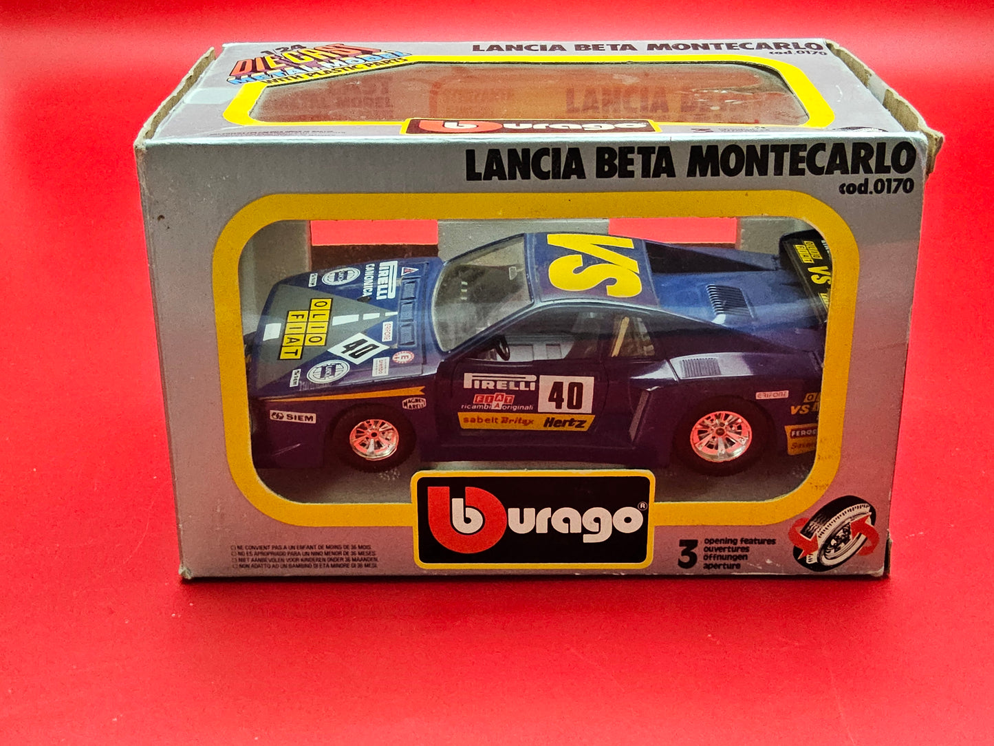 Burago lancia beta montecarlos model with original box