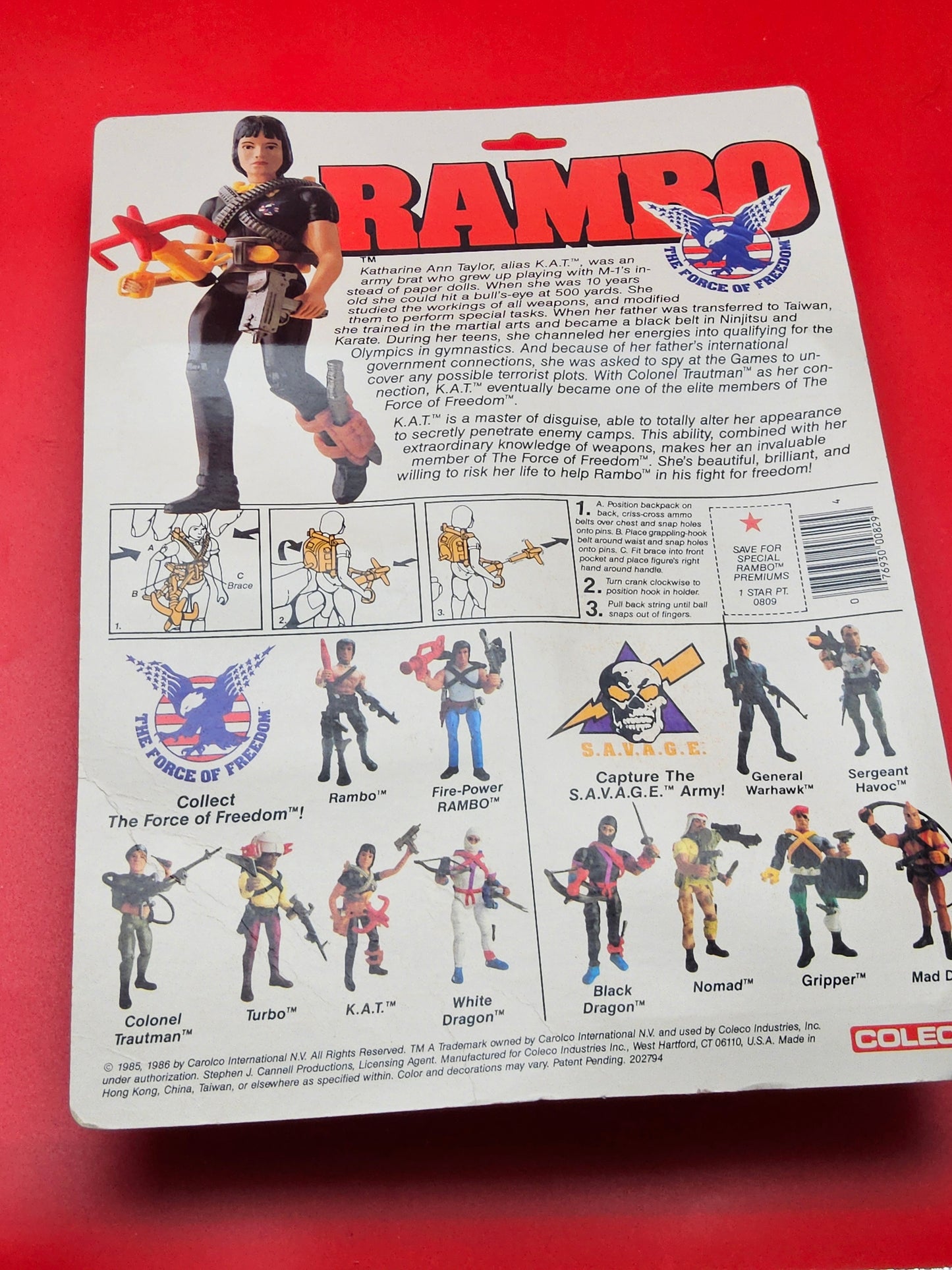 Rambo action figure sealed in original packaging