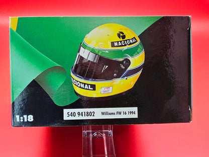 Rare Ayrton Senna racing car 1:18 scale model in original packaging