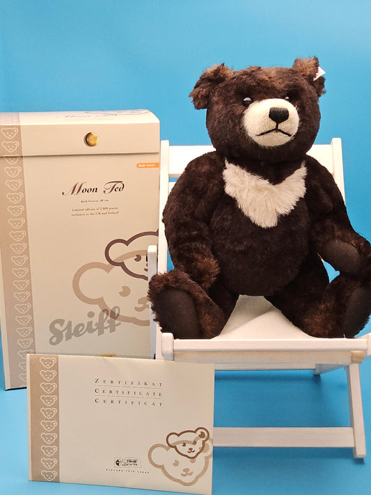 Steiff bear moon ted with box and certificate