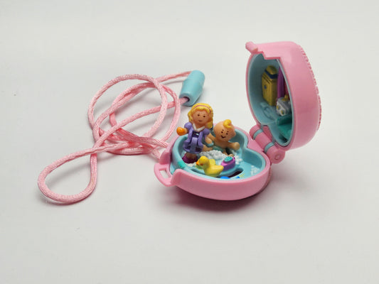 Polly pocket baby and ducky locket 100% complete