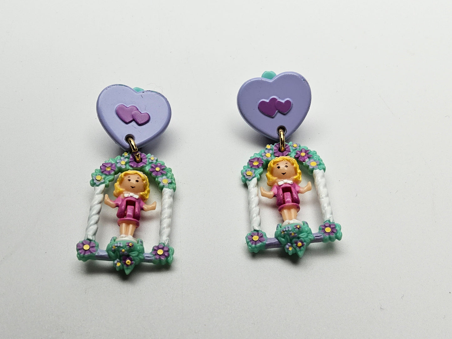 Polly pocket swing earrings