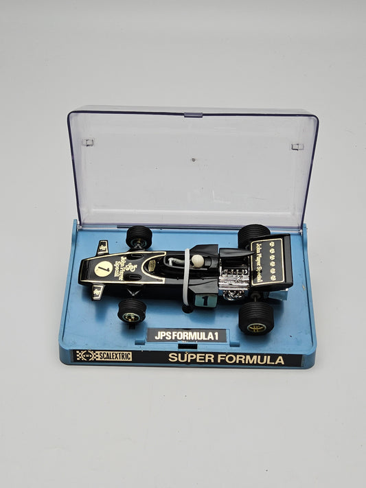 Scalextrics JPS slot car in original packaging