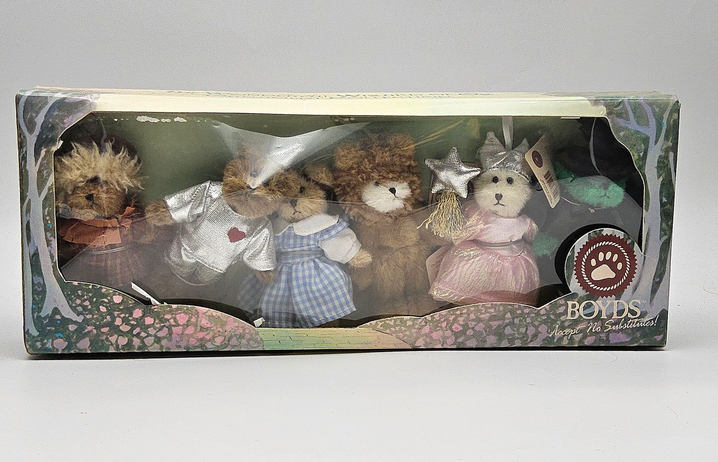 Rare Boyds bear wizard of oz ornaments sealed in original box