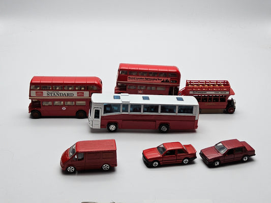 Red diecast vehicle bundle