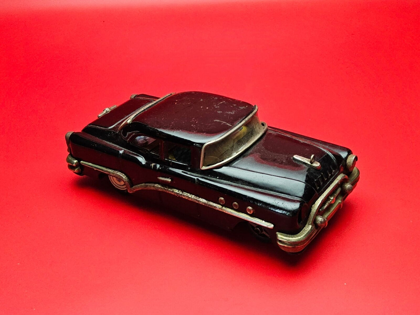 Rare vintage 1950s mitsuhashi buick sedan pullback motorised friction tin litho