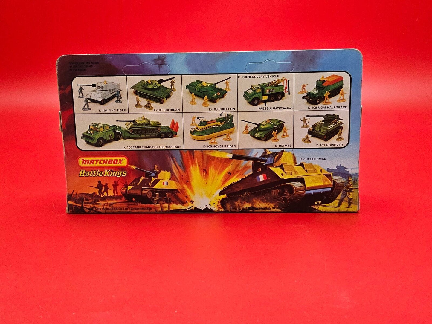 Matchbox battlekings #K109 M551 Sheridan tank model sealed in original packaging