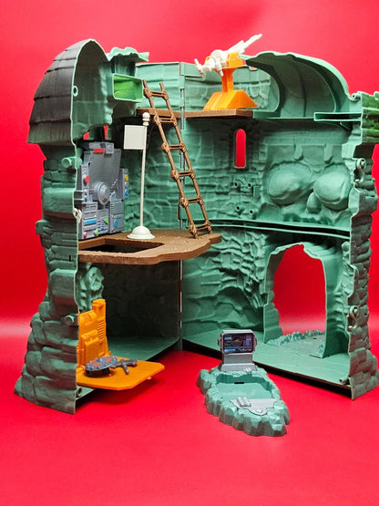 MOTU castle greyskull with sorceress figure and accessories