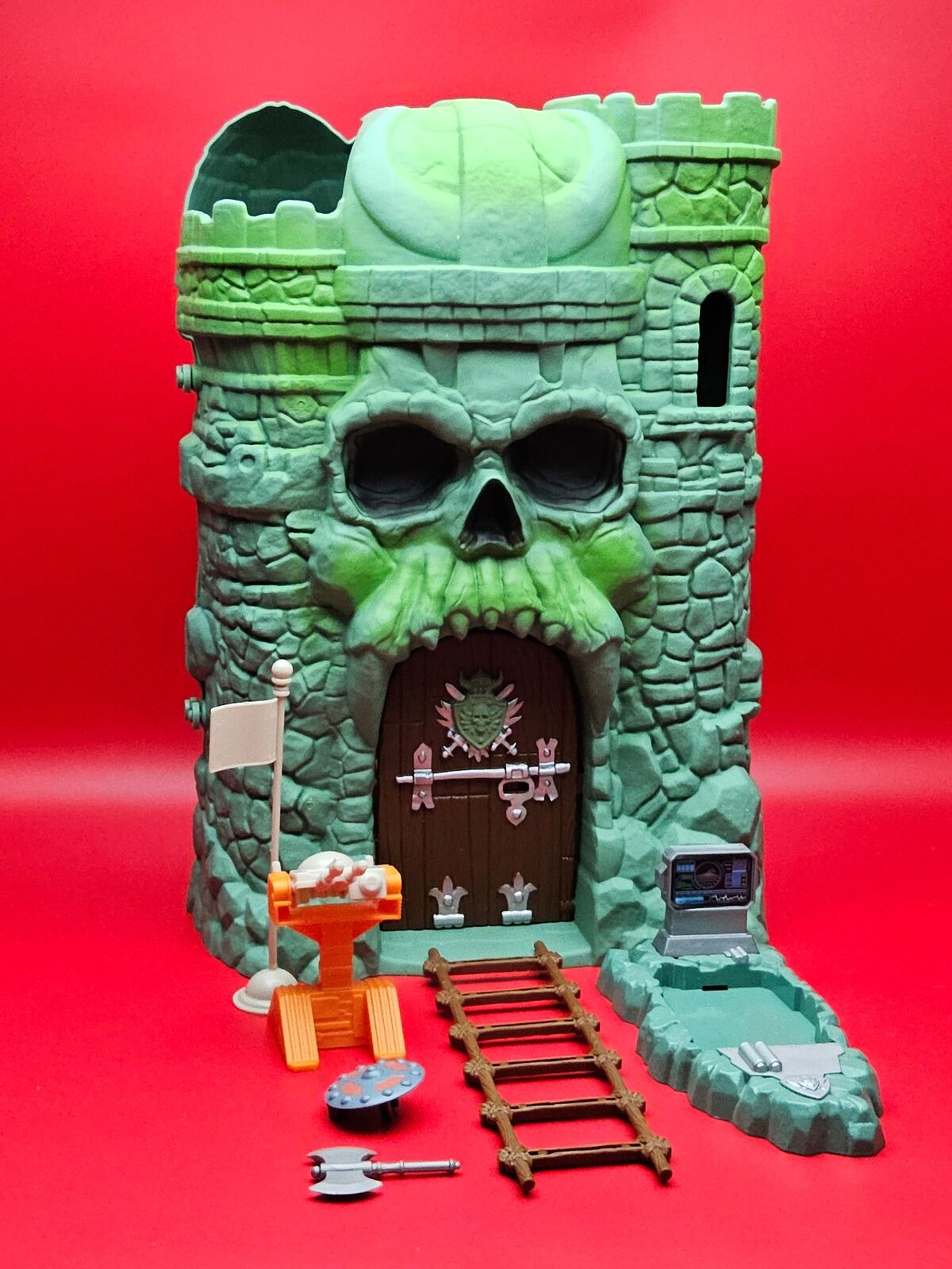 MOTU castle greyskull with sorceress figure and accessories