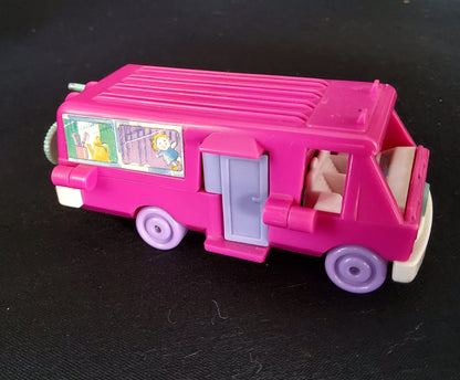 Polly pocket home on the go with doll and bike