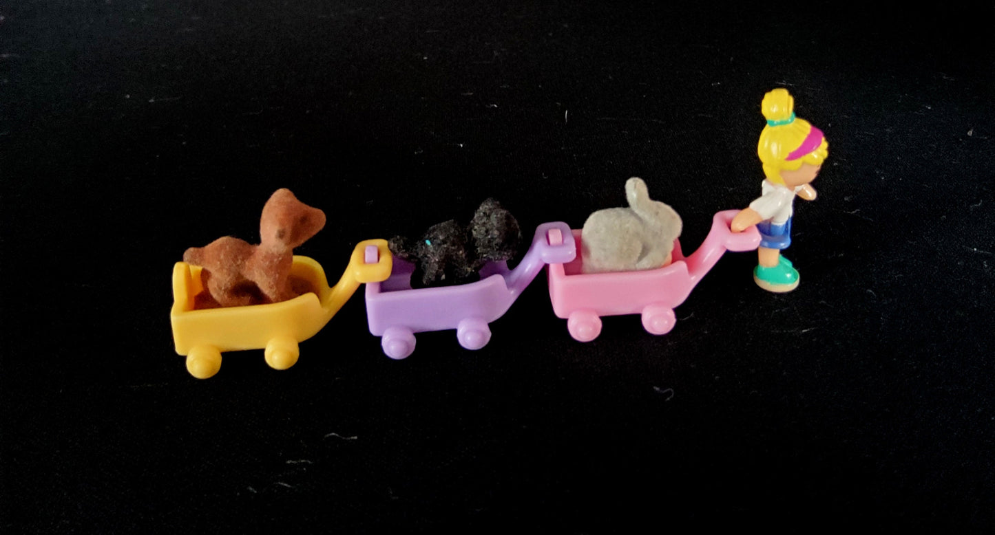 Polly pocket pollys l'il pet carts