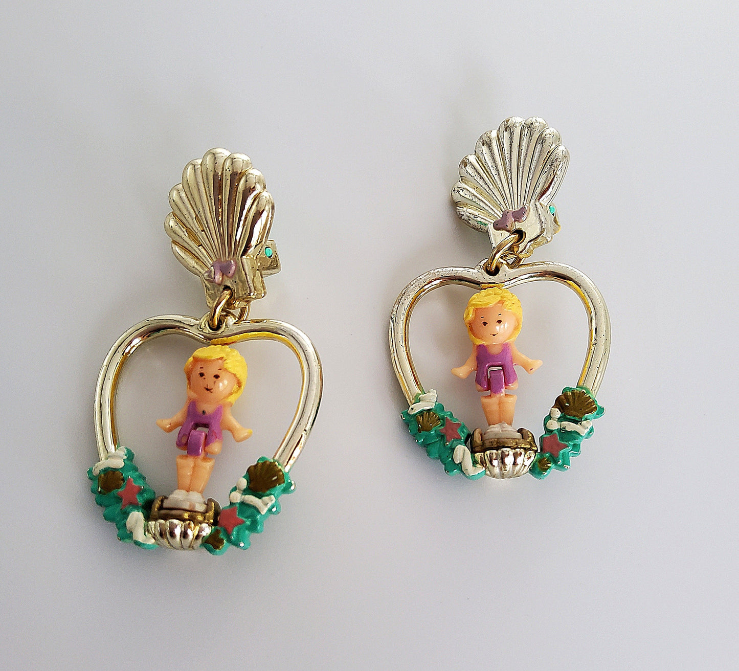 Polly pocket golden dream swing earrings