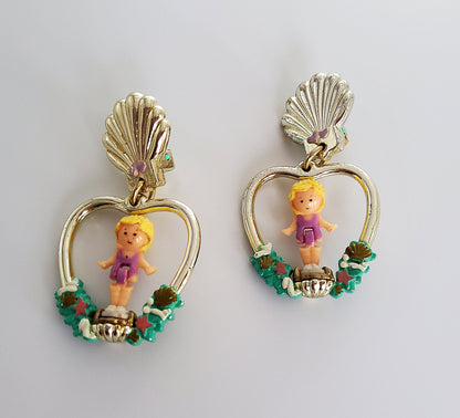 Polly pocket golden dream swing earrings