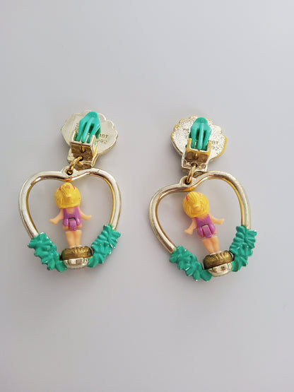 Polly pocket golden dream swing earrings