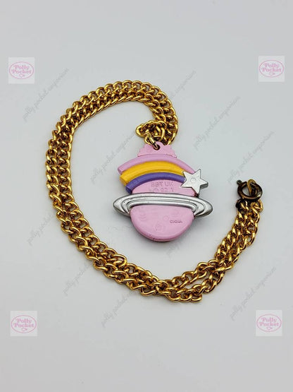 RARE VARIATION Polly pocket shooting star necklace 100% complete