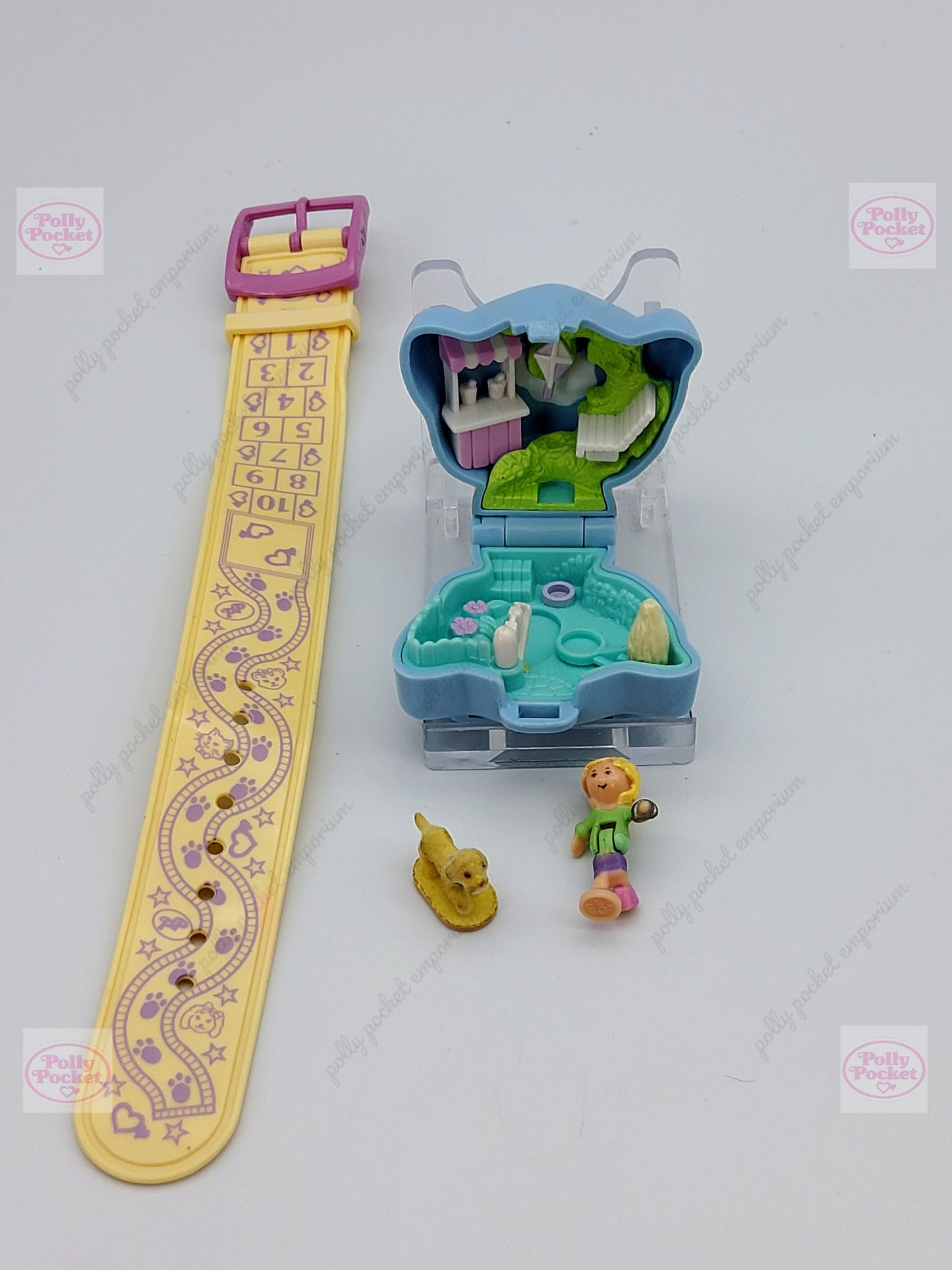 Rare Polly pocket Polly loves puppy bracelet 100% complete