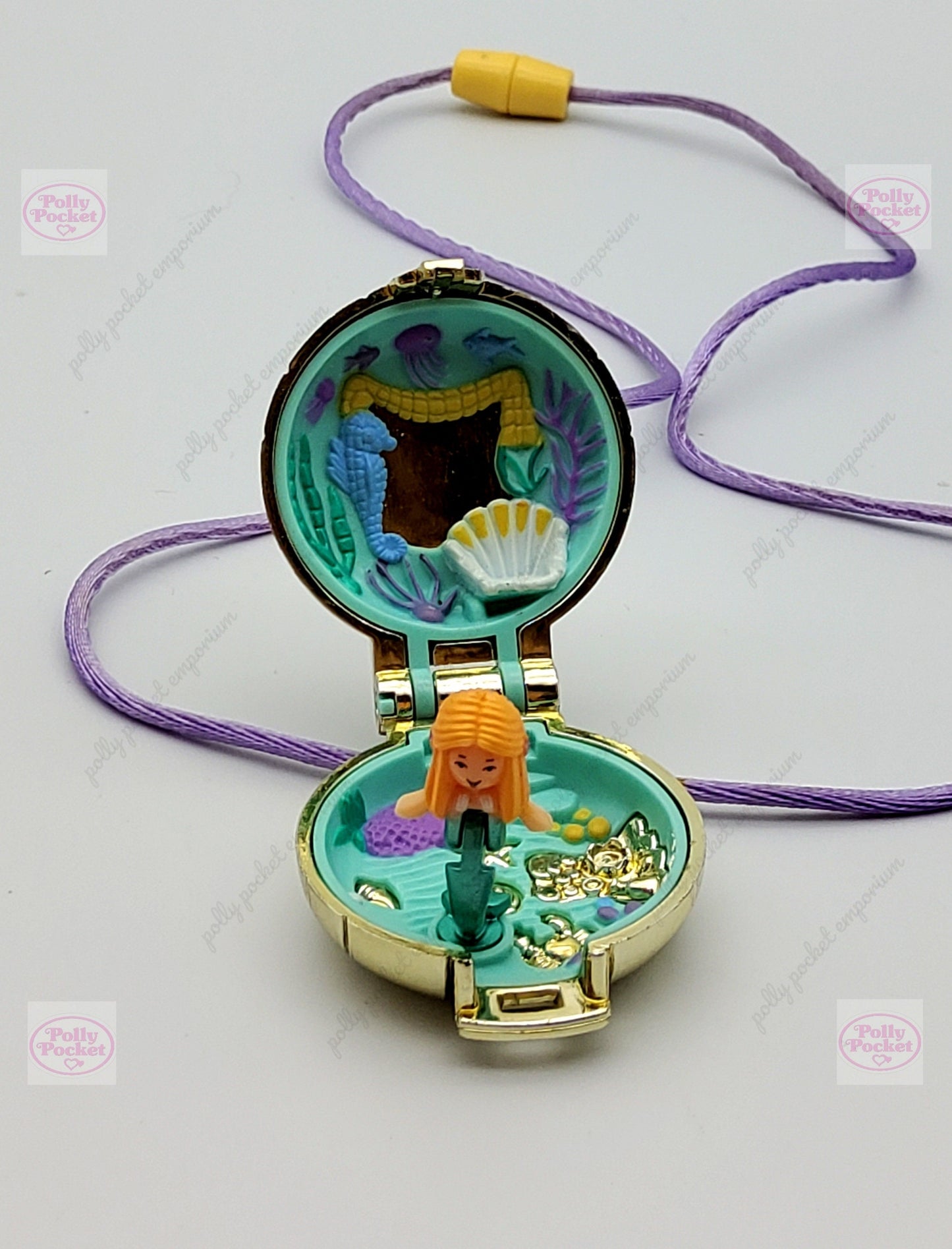 ULTRA RARE Polly pocket seashine mermaid locket 100% complete