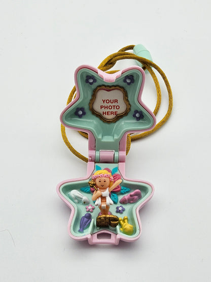 Polly pocket fairy Garden locket 100% complete