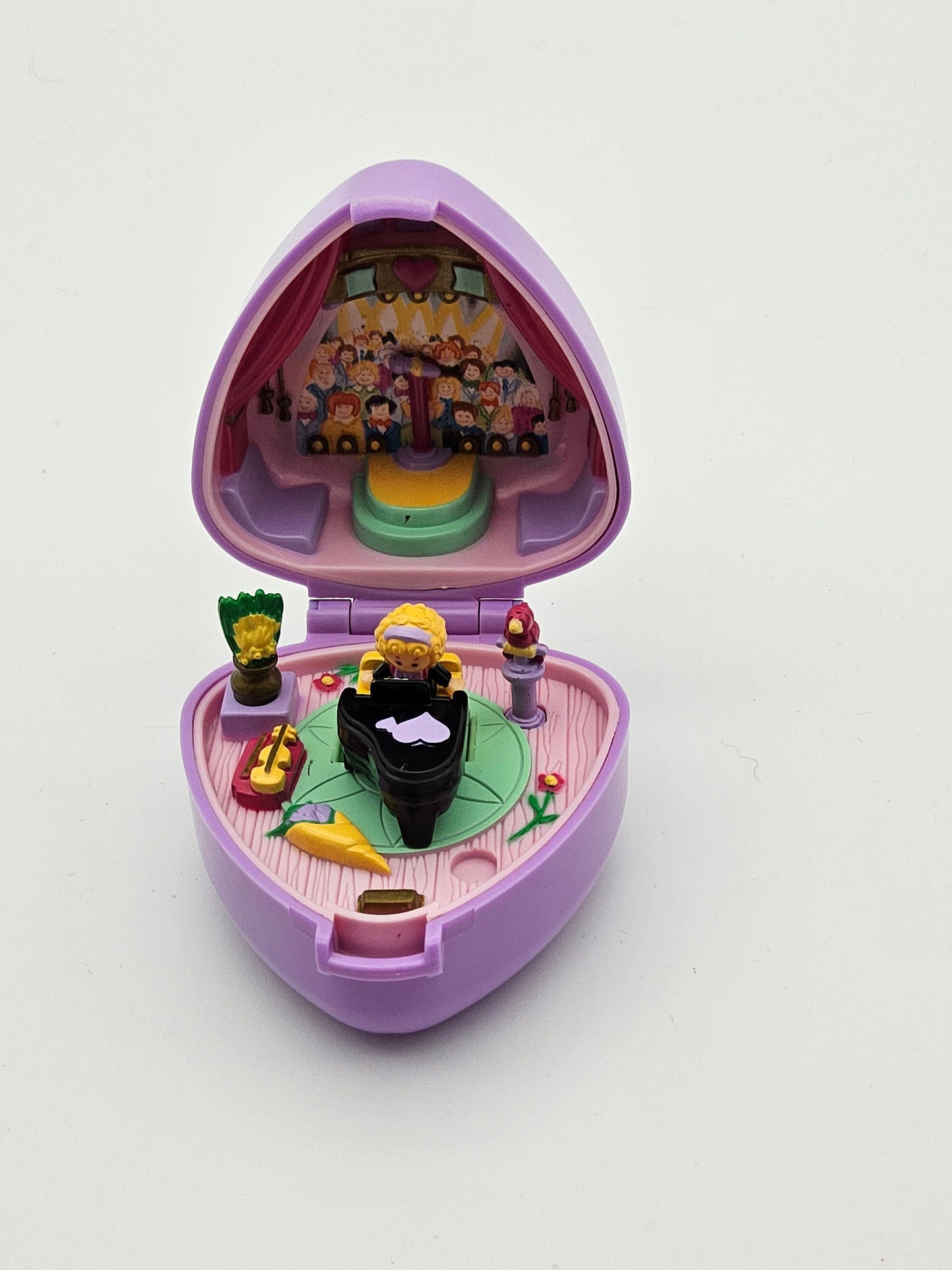 Polly pocket piano recital ring case 100% complete