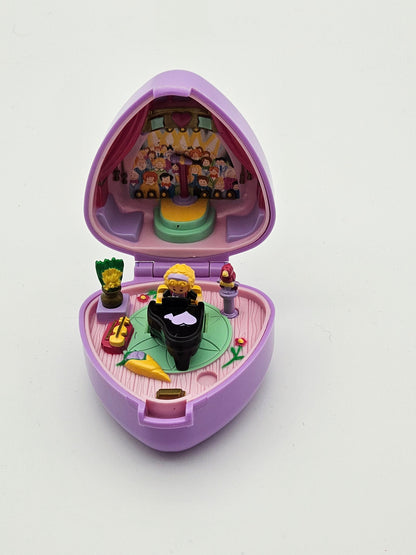 Polly pocket piano recital ring case 100% complete