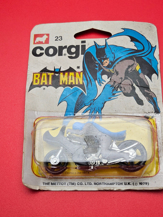 Vintage corgi Batman motorbike sealed in original packaging