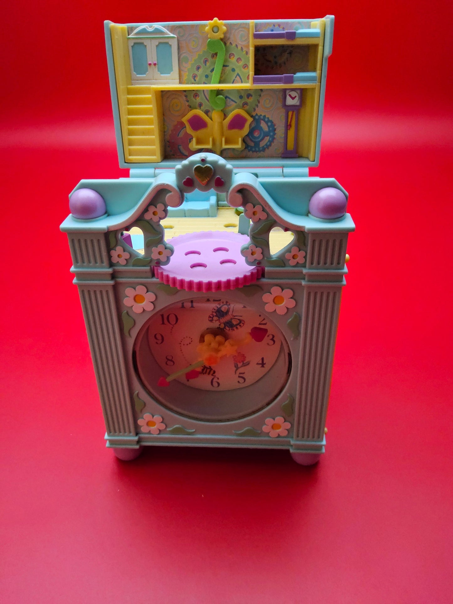 Polly pocket fun time clock 100% complete and working