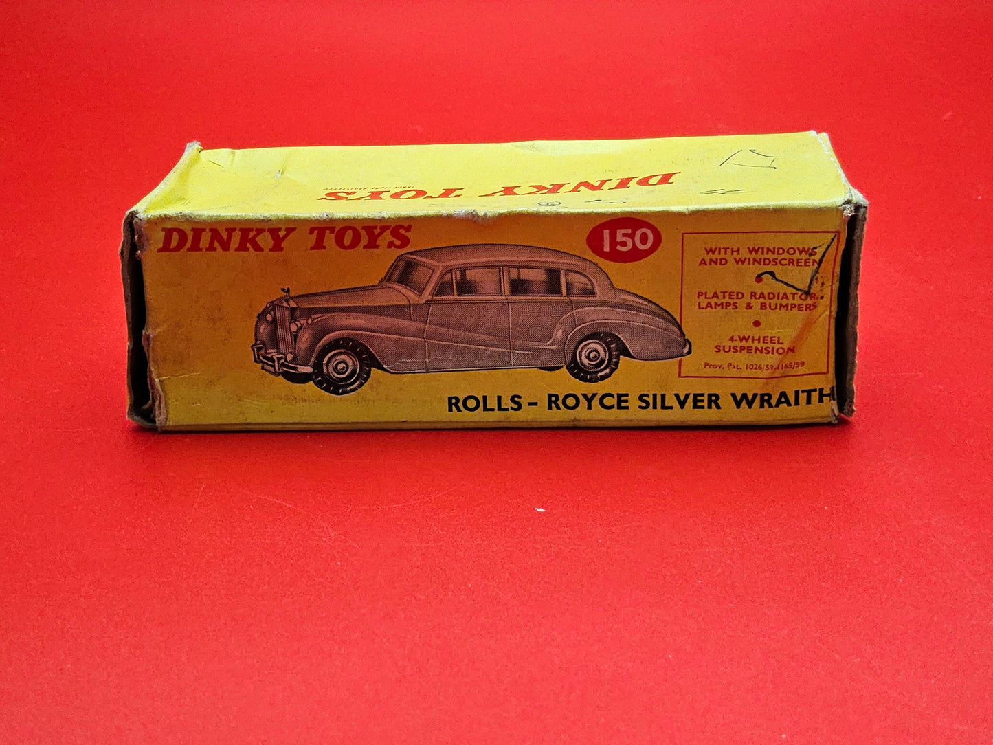 Dinky #150 Rolls Royce silver wraith with original box