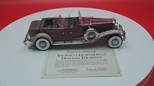 Franklin mint 1930  Duesenberg J Derham Tourster with original packaging