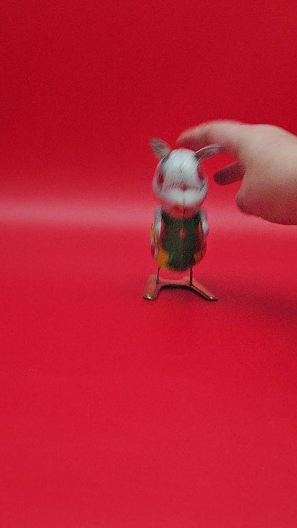 Jumping rabbit tin plate collectible